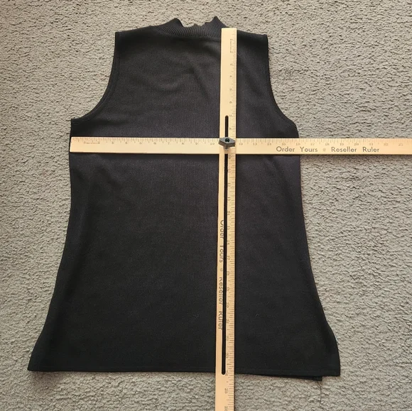 MISOOK Womens Tank Top Medium Black Sleeveless Summer Mock Neck - Picture 7 of 9